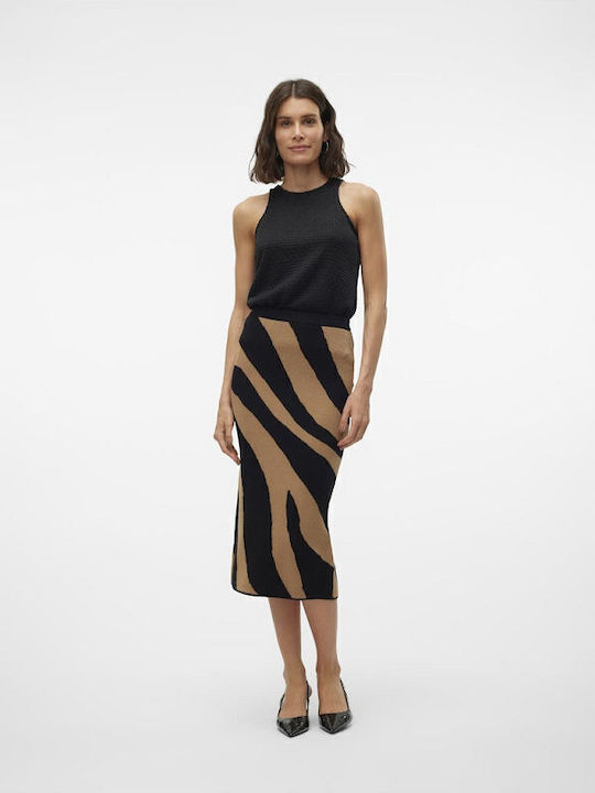 Midi Φούστα Black/Brown