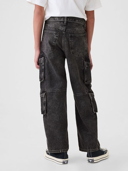 Детски Панталон Карго black wash