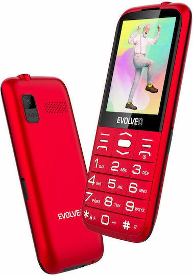 Evolveo EasyPhone XO Dual SIM Mobile with Large Buttons Red