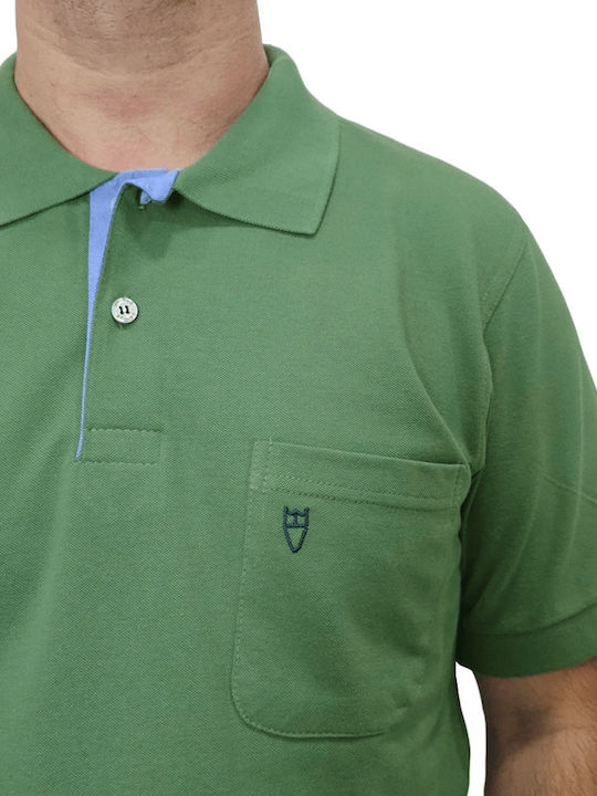 Unique Men's Blouse Polo Green