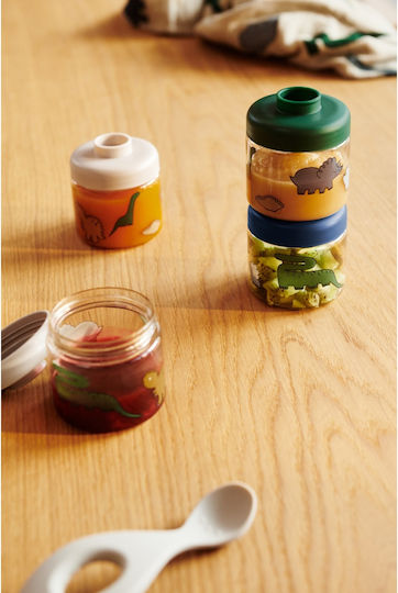 Liewood Dominique Food Storage Containers Dinosaurs Mist 4 pcs