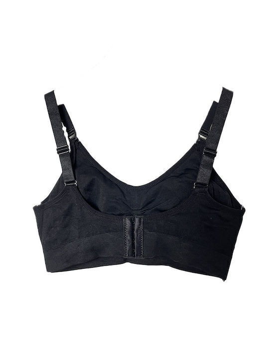 Ouno Maternity & Nursing Sports Bra with Clips Black