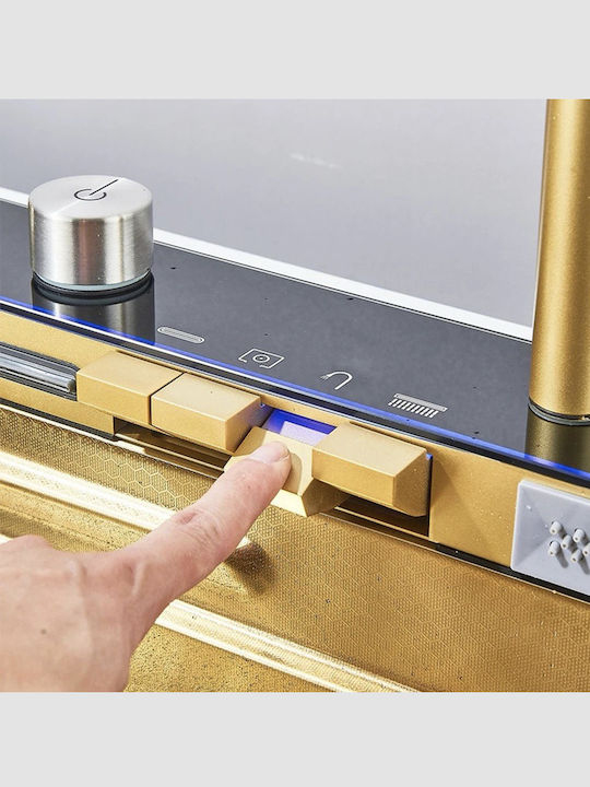 Naron Drop-In Мивка Inox Четкан със смесител Ш75xД46см Златист