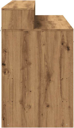 Desk Wooden Artisan Oak with LED & USB ports 120x55x91cm