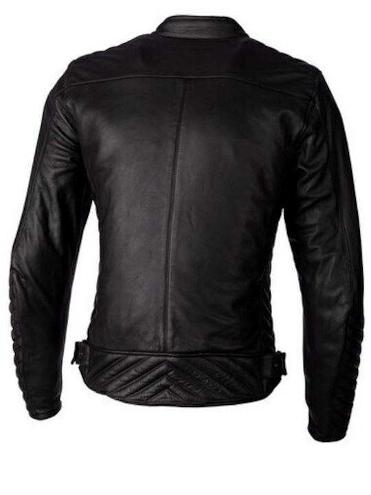 RST Herren Motorradjacke Leder Schwarz