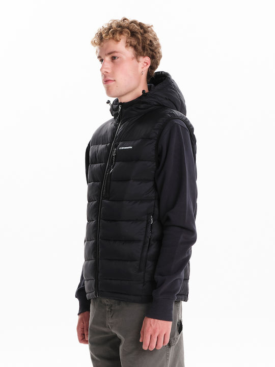 Sleeveless Winter Jacket Puffer Waterproof and Windproof Black