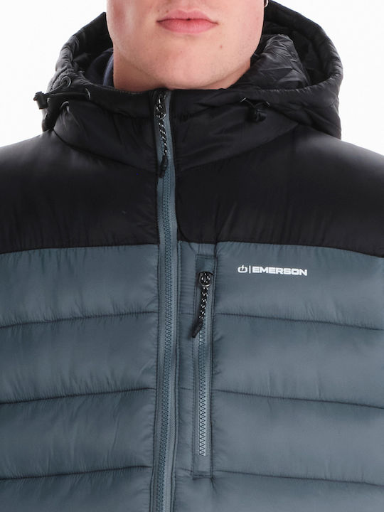 Ärmellos Winter Jacke Puffer Wasserdicht und Winddicht Dusty Pine/black, Khaki