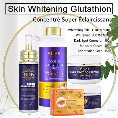 Glutathione Skin Care Gentle Lightening Even Skin Tone 5 In 1 Set