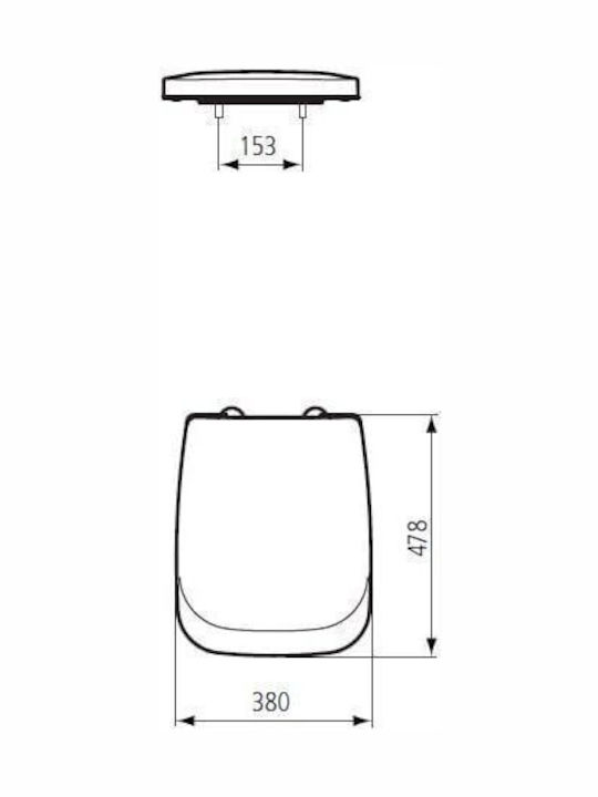 Ideal Standard Καπάκι Λεκάνης Πλαστικό Λευκό