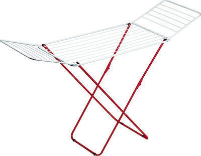 Sidirela Folding Floor Metallic Clothes Drying Rack with Hanging Length 20m E-3398