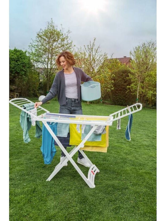Vileda Solar Plastic Folding Floor Clothes Drying Rack 182x55cm