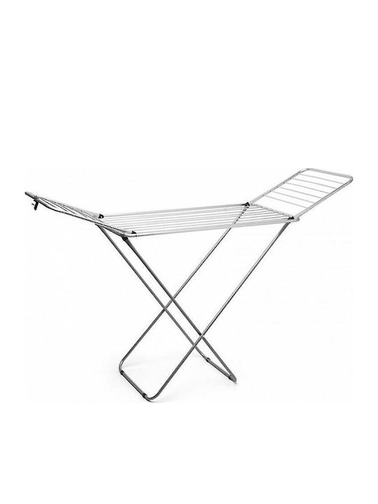 Sidirela Metallic Folding Floor Clothes Drying Rack with Hanging Length 20m