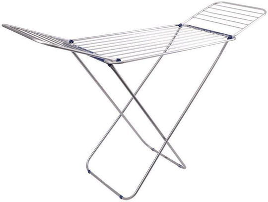 Viosarp Folding Floor Clothes Drying Rack Made of Aluminum Silver - Green with Hanging Length 18m