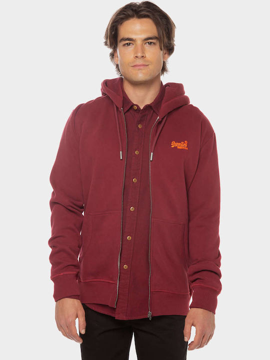 D2 Ovin Red Hooded Cardigan