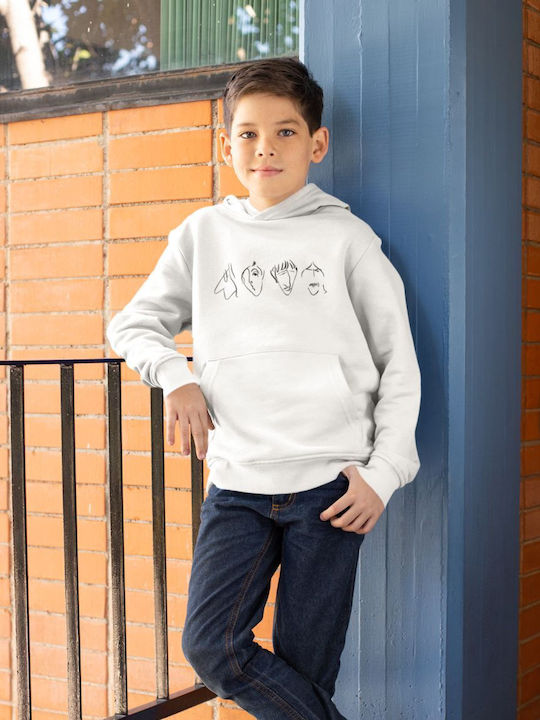 TKT Kinder Sweatshirt mit Kapuze White