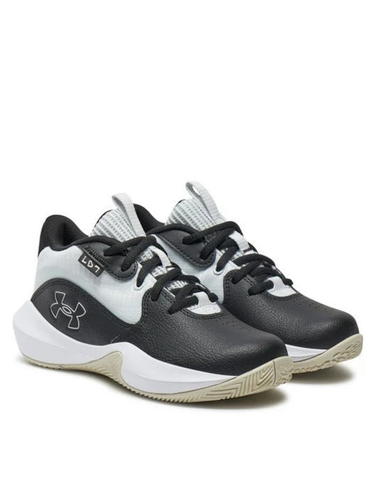 Under Armour Pantofi Sport pentru Copii Baschet Lockdown 7 Albe