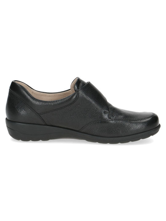 Caprice Leather Women's Moccasins in Black Color