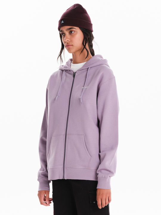 Emerson Ζακέτα Violet Purple με Κουκούλα
