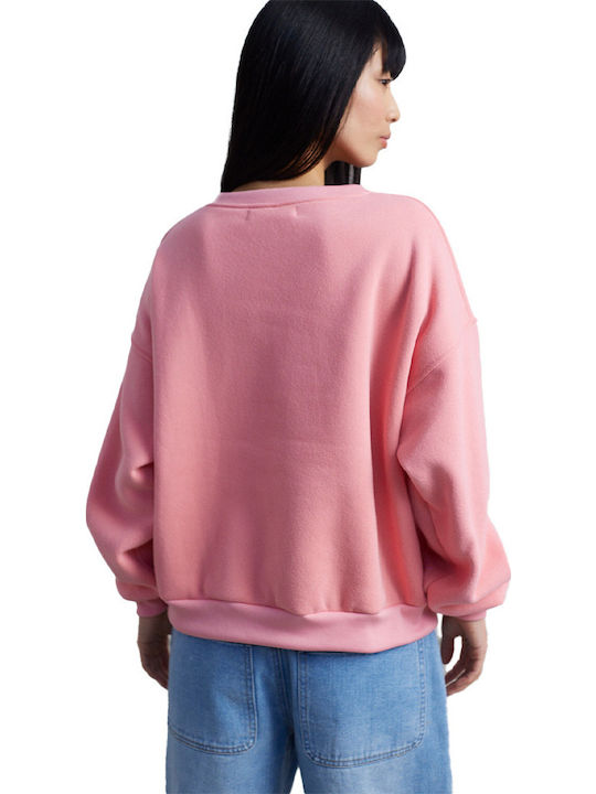 Μακρύ Γυναικείο Φούτερ Pink
