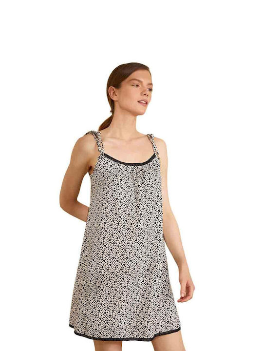 Vamp Summer Cotton Women's Nightdress black