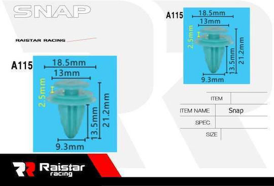 Car Plastic Clips 10pcs