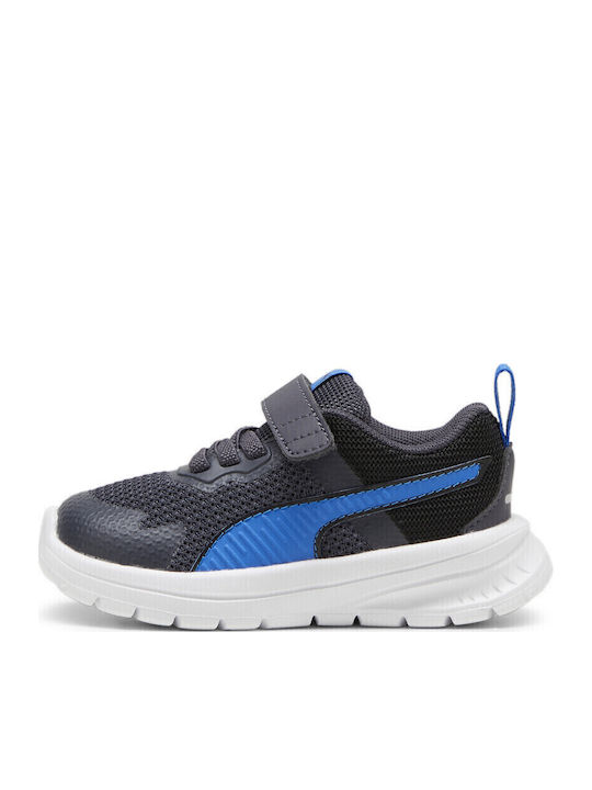 Evolve Run Mesh Ac Kids Sports Shoes Running with Hoop & Loop Closure Navy Blue