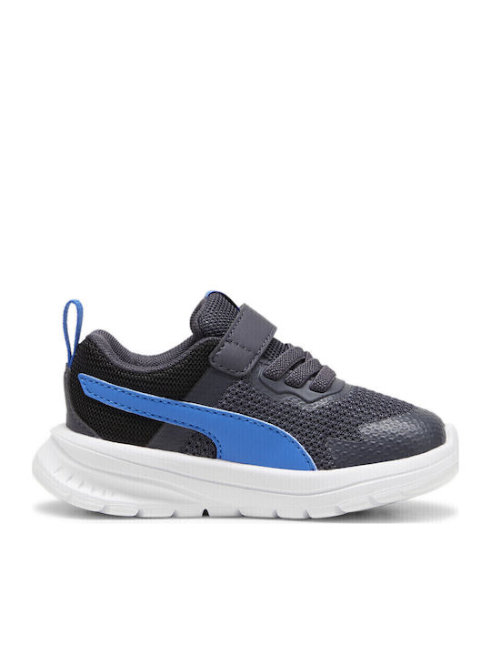Evolve Run Mesh Ac Kids Sports Shoes Running with Hoop & Loop Closure Navy Blue