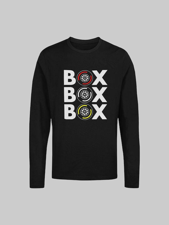 "box Box Box" Langarmshirt Weiß