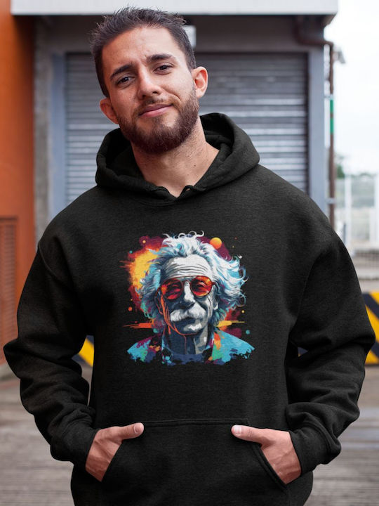 Albert Einstein Hoodie Black