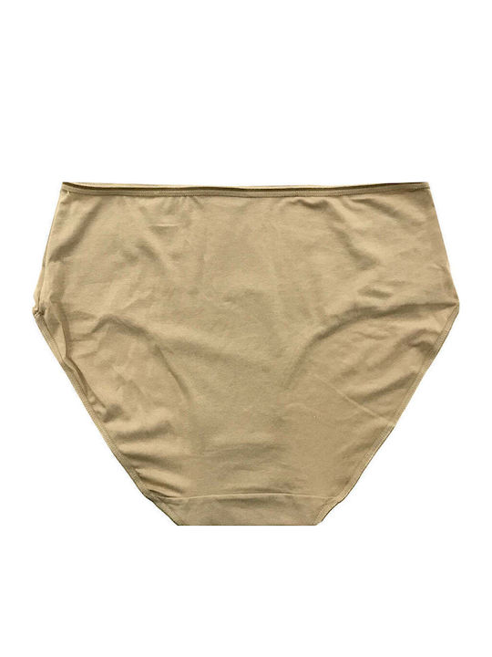Hochtailliert Damen Slip Beige