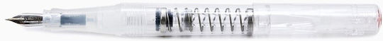 Twsbi Go Spring Load Mechanism Peniță de Caligrafie Fine Transparent cu Roșu Cerneală