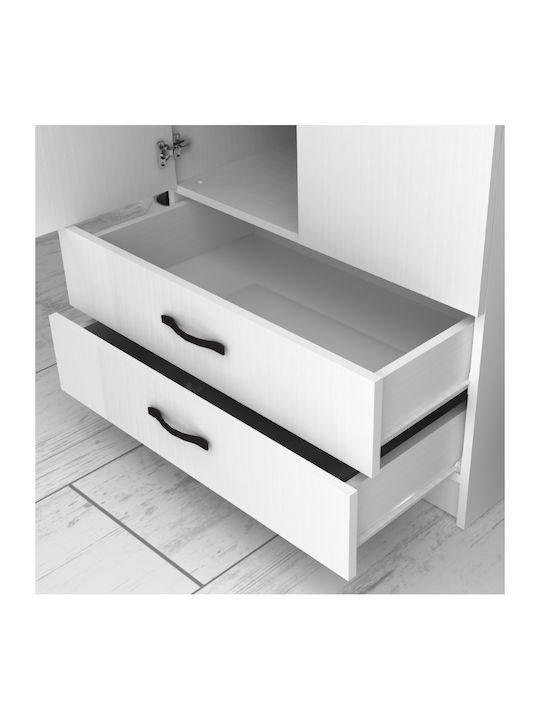 Doppeltür Kleiderschrank Ricardo White 80x51.8x181cm