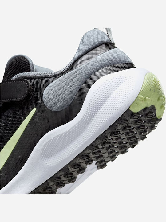 Revolution Revolution 7 Kids Sports Shoes Running with Hoop & Loop Closure Black