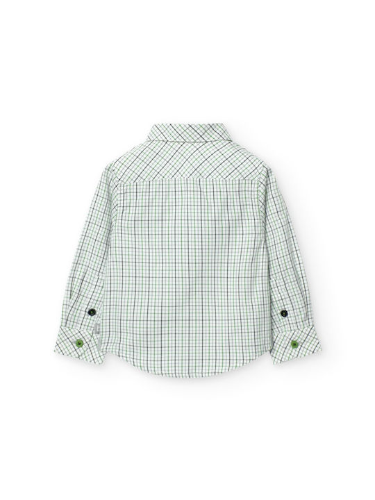 Boboli Kids Checked Shirt Green