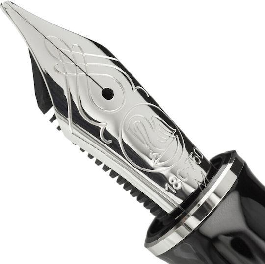 Pelikan Souveran M805 Pană De Scris Broad Neagră Cu Cerneală Neagră