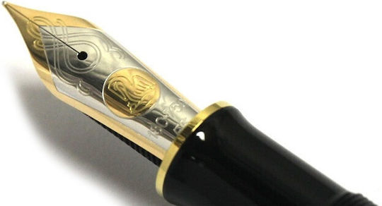Pelikan Souveran Füllfederhalter Fein Schwarze mit Schwarzer Tintenfarbe
