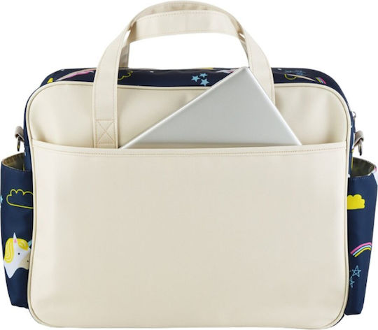 Queen Mother Queen Mother Shoulder Bag Changing Pad Insular White 39x30x30cm