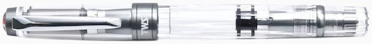 Twsbi Diamond 580 AL R Πένα Καλλιγραφίας Medium 1.1mm Ασημί από Πλαστικό Nickel Gray