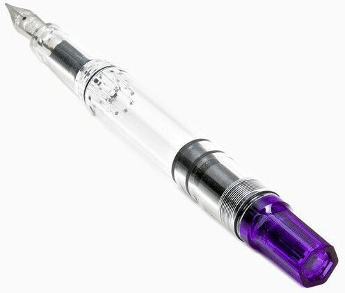 Twsbi Еко Прозрачна Лилава Писалка Калиграфия Fine Прозрачна с Лилаво Мастило