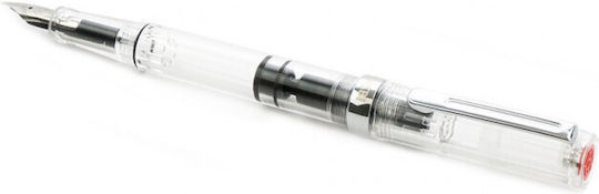Twsbi Piston Filling Calligraphy Pen Fine Transparent With Red Ink