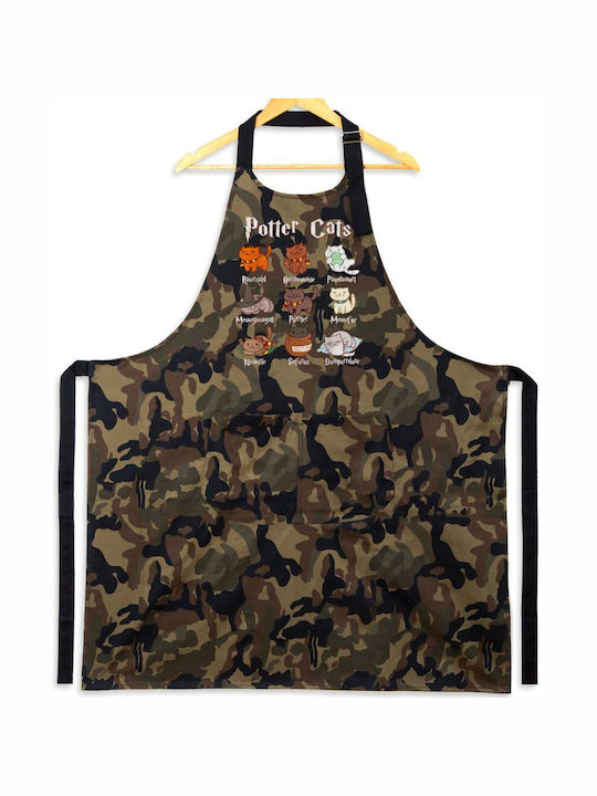 Koupakoupa Potter Cats Küchenschürze Braun 31.5x20cm KP_26291_apron-army 1Stück