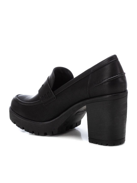 Pumps mit Chunky hohem Absatz Schwarz