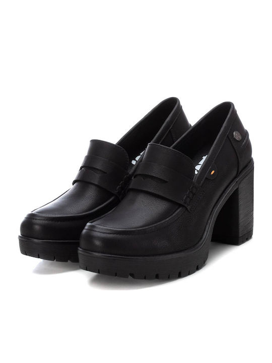 Pumps mit Chunky hohem Absatz Schwarz