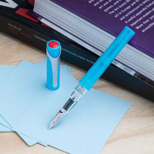 Twsbi Swype Füllfederhalter Kalligraphie Breite Blau aus Kunststoff mit Blauer Tintenfarbe