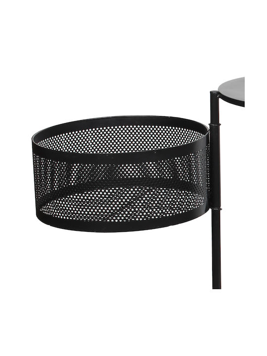 Keskor Metal Kitchen Trolley 4 Tiers Black 30x30x76cm