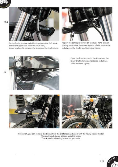 C-Racer Aripă Față Roată Motocicletă pentru Triumph Amestecător Negru 1buc