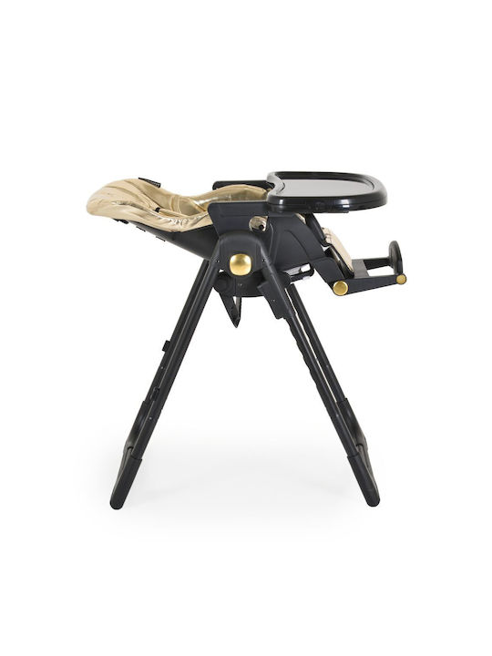 Cangaroo Tiramisu Foldable Baby Highchair 2 in 1 with Adjustable Height Gold Limited Edition