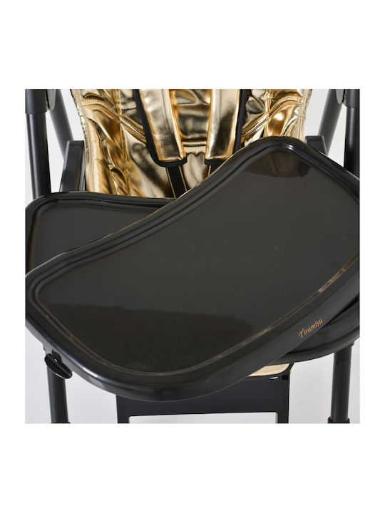 Cangaroo Tiramisu Foldable Baby Highchair 2 in 1 with Adjustable Height Gold Limited Edition