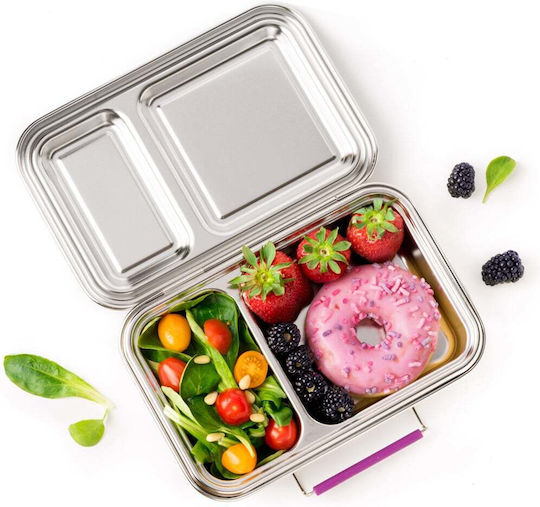 Lekkabox Lekkabox Inox Mittagsbox Mit Fächern Lila
