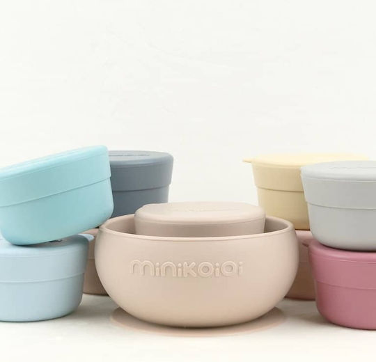 Minikoioi Baby Food Bowl made of Silicone Blue 2pcs